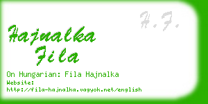 hajnalka fila business card